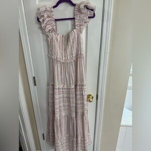 Anthropologie Ruffle Maxi Dress